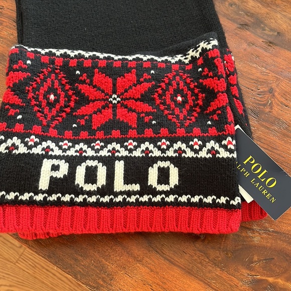 POLO RALPH LAUREN ONE SIZE 164 cm X 24 cm SUPER COMFY SCARF 🧣 🧣🧣🧣SNOW DAY!!! - Picture 3 of 7